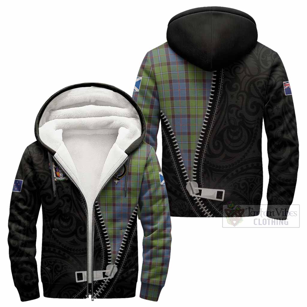 Stirling Tartan Sherpa Hoodie New Zealand Pattern Unique Zipper Stylized