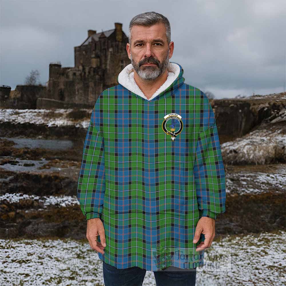 Stirling Tartan Wearable Blanket with Family Crest - Tartan Vibes Clothing