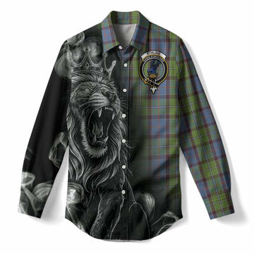 Stirling Tartan Women Casual Shirt Roaring Lion Heritage