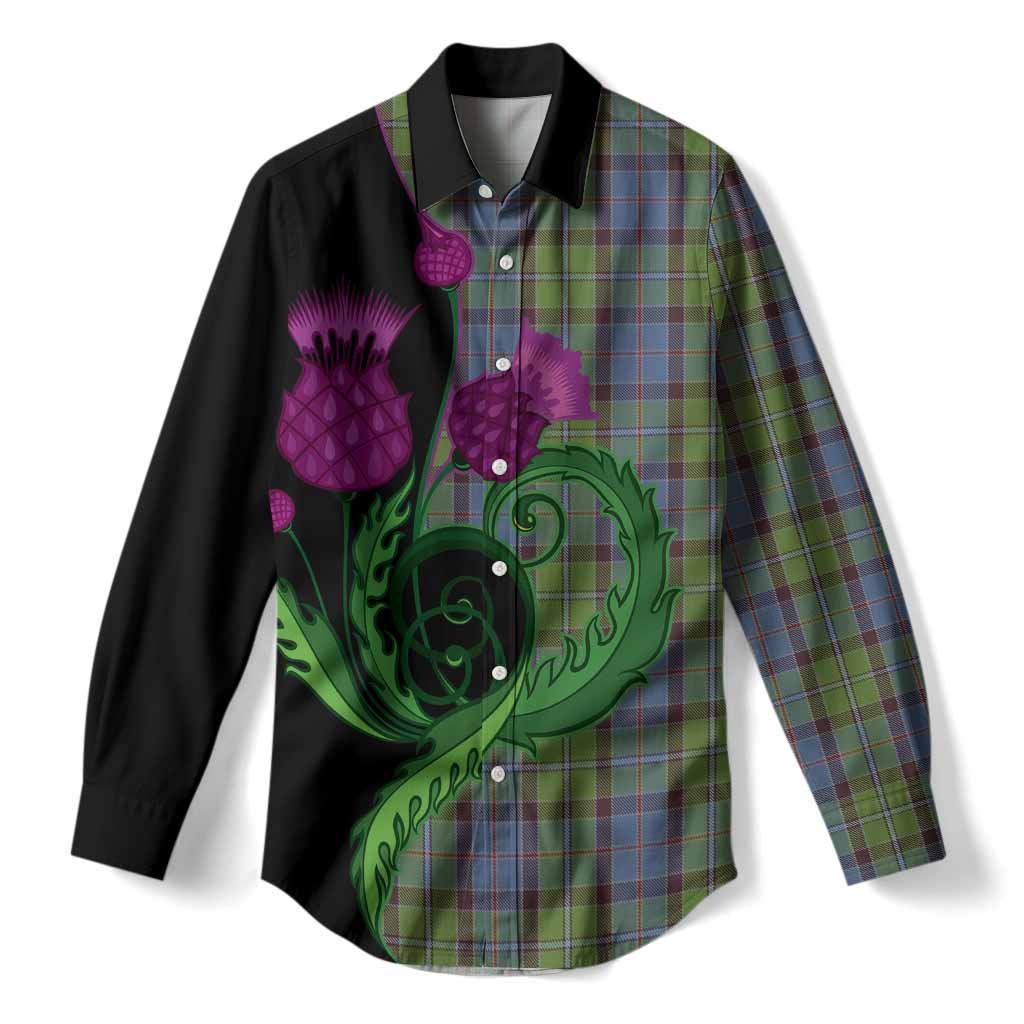 Stirling Tartan Women Casual Shirt Traditional Scottish Thistle