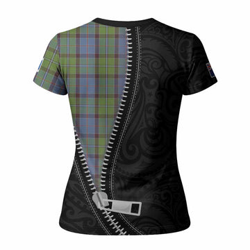Stirling Tartan Women T shirt New Zealand Pattern Unique Zipper Stylized