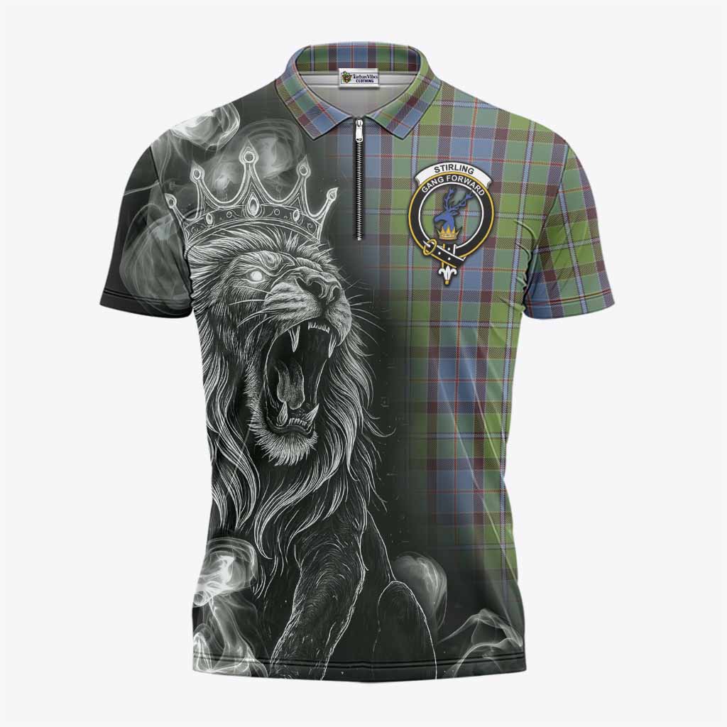 Stirling Tartan Zipper Polo Shirt Roaring Lion Heritage