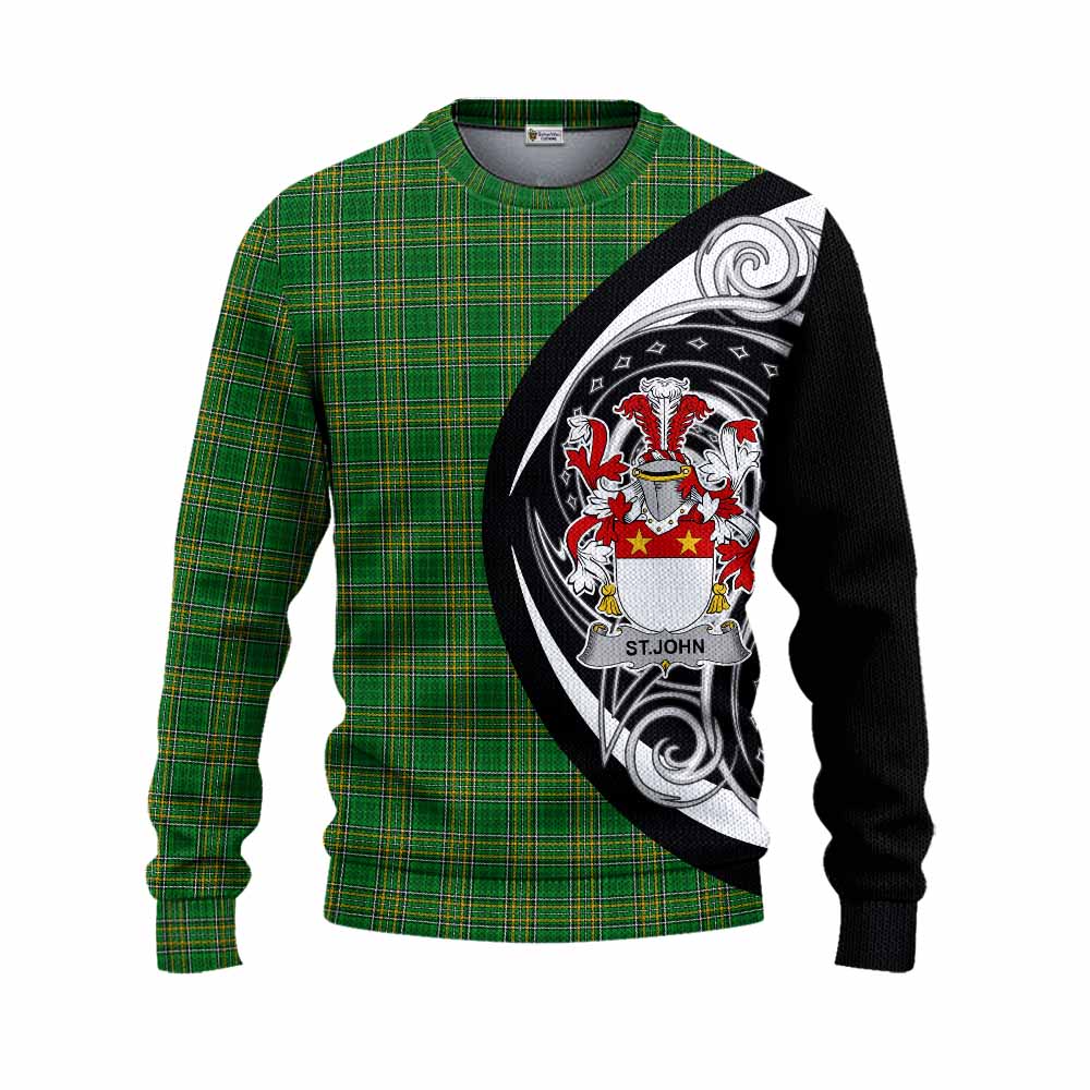 Tartan Vibes Clothing St.John Irish Clan Knitted Sweater Celtic Circle Style
