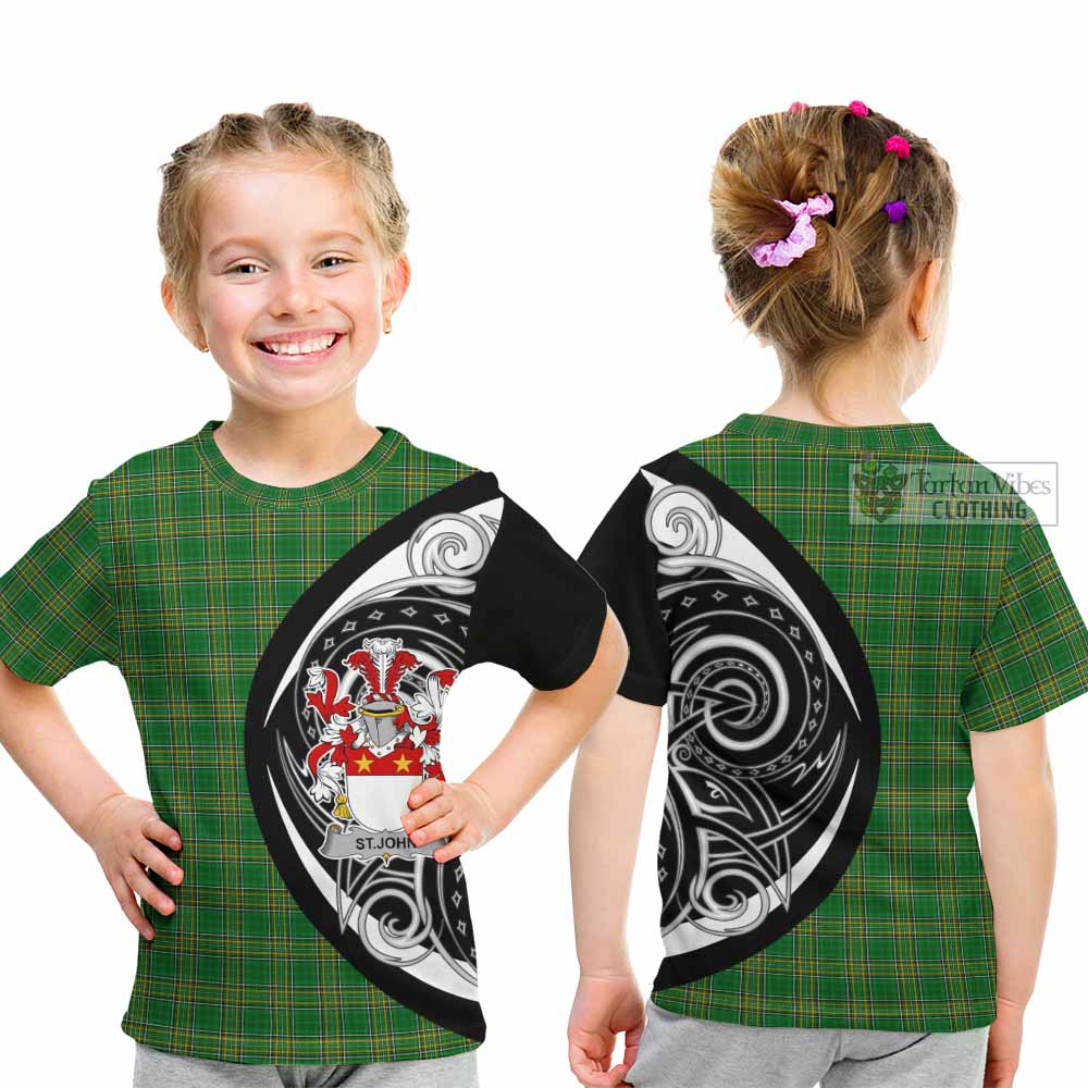 St.John Irish Clan Kid T-Shirt Celtic Circle Style - Tartan Vibes Clothing