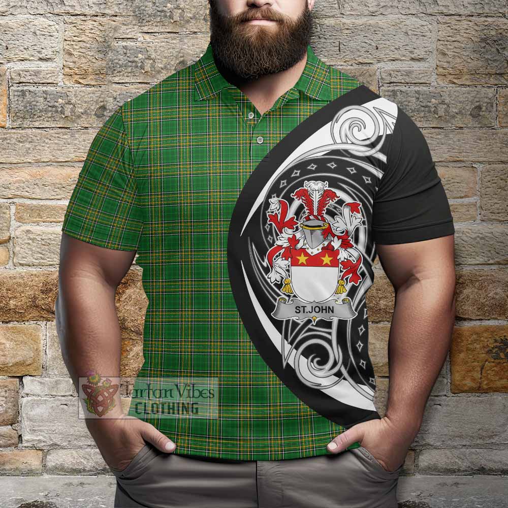 Tartan Vibes Clothing St.John Irish Clan Polo Shirt Celtic Circle Style