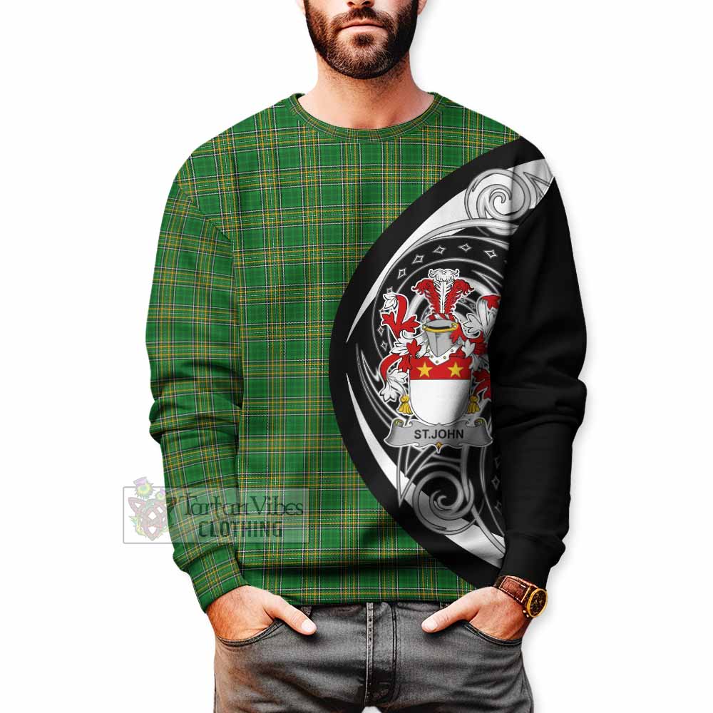 Tartan Vibes Clothing St.John Irish Clan Sweatshirt Celtic Circle Style
