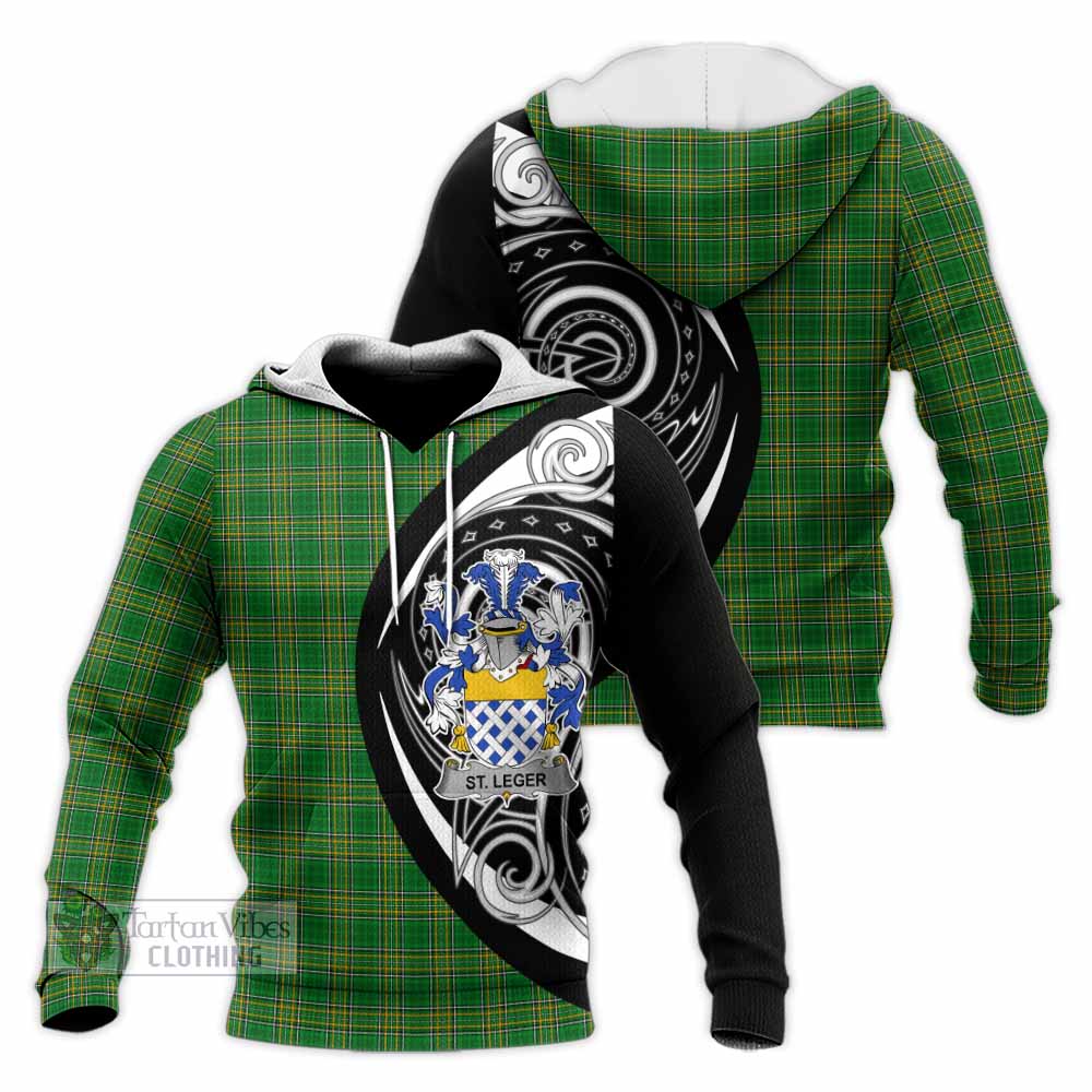St.Leger Irish Clan Knitted Hoodie Celtic Circle Style - Tartan Vibes Clothing