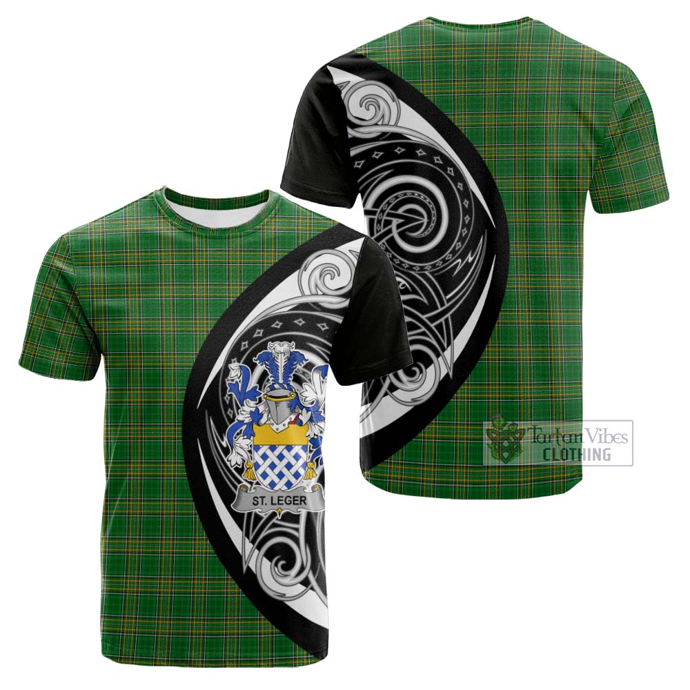 St.Leger Irish Clan Cotton T-shirt Celtic Circle Style - Tartan Vibes Clothing