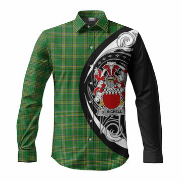 St.Michell Irish Clan Long Sleeve Button Shirt Celtic Circle Style
