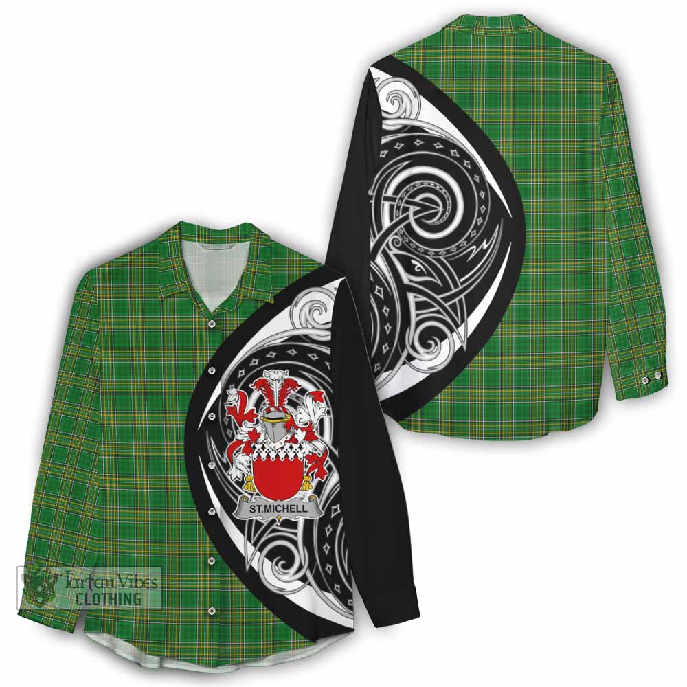 St.Michell Irish Clan Women's Casual Shirt Celtic Circle Style - Tartan Vibes Clothing