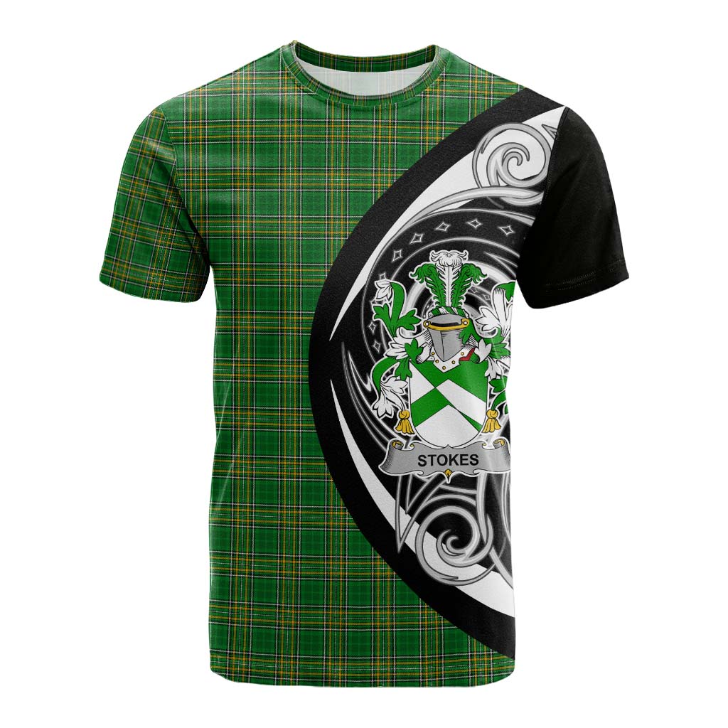 Tartan Vibes Clothing Stokes Irish Clan Cotton T-shirt Celtic Circle Style