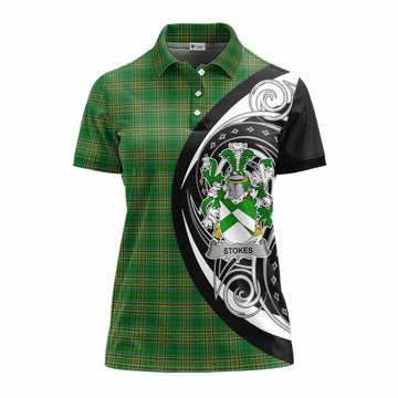 Stokes Irish Clan Women's Polo Shirt Celtic Circle Style