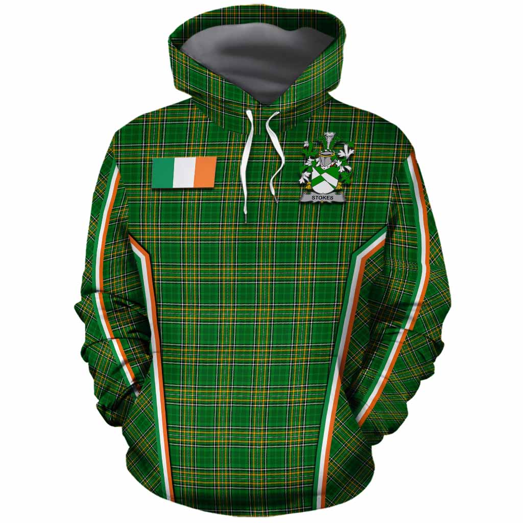 Stokes Irish Clan Coat of Arm Tartan Cotton Hoodie Flag Style