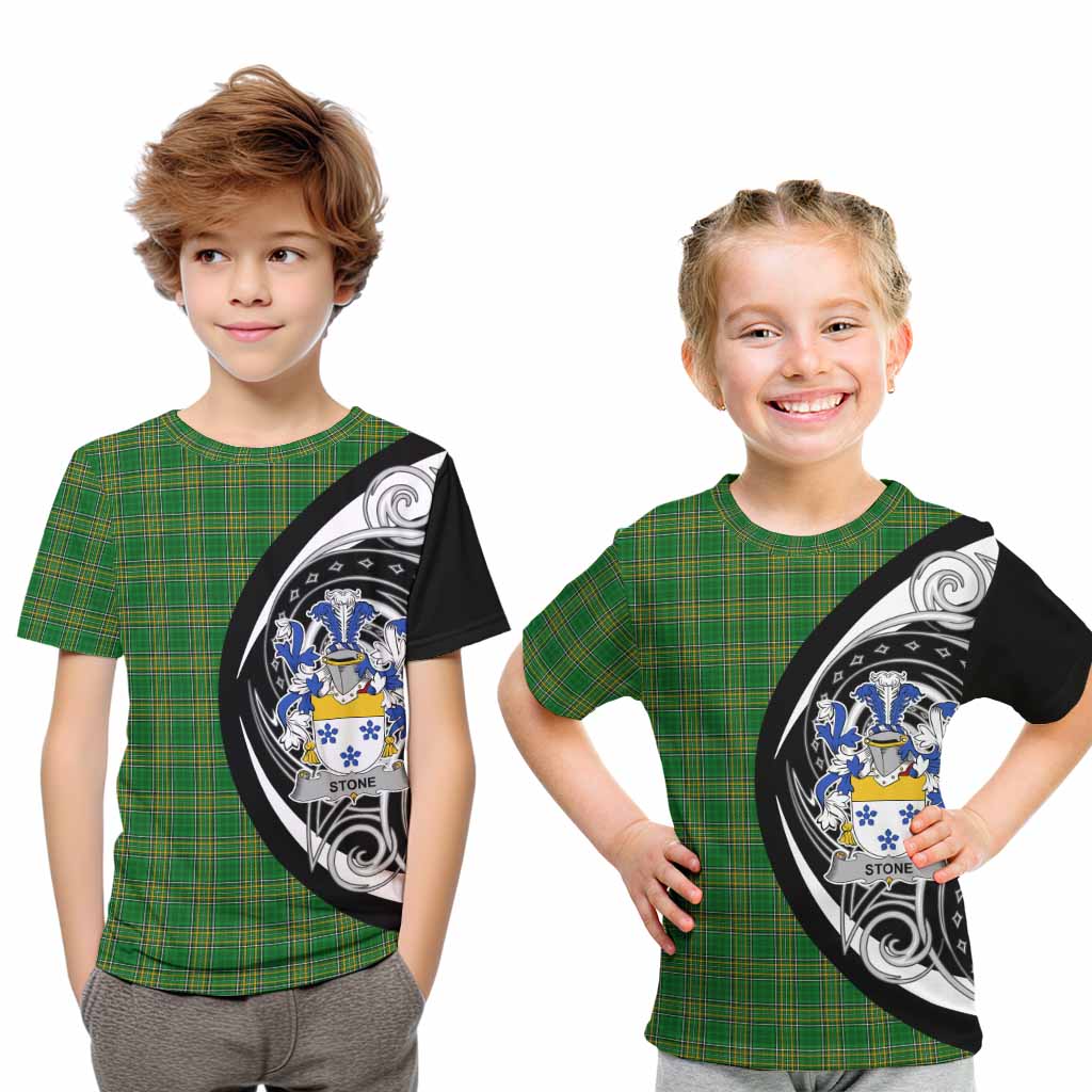 Stone Irish Clan Kid T-Shirt Celtic Circle Style Youth XL Size14 - Tartan Vibes Clothing