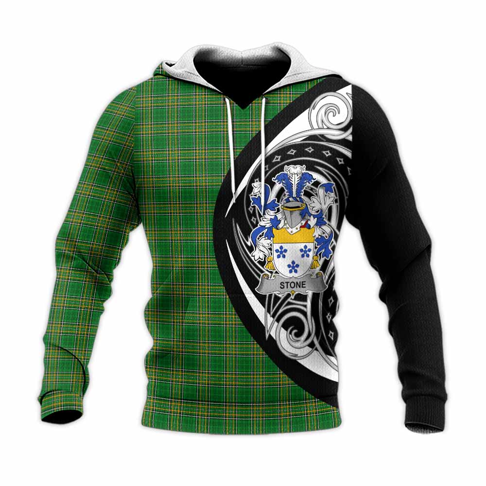 Tartan Vibes Clothing Stone Irish Clan Knitted Hoodie Celtic Circle Style