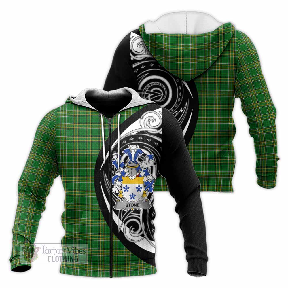 Tartan Vibes Clothing Stone Irish Clan Knitted Hoodie Celtic Circle Style