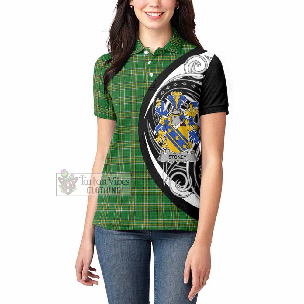 Stoney Irish Clan Women's Polo Shirt Celtic Circle Style - Tartan Vibes Clothing