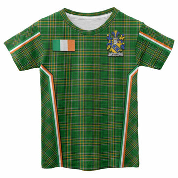 Stoney Irish Clan Coat of Arm Tartan Kid T-shirt Flag Style