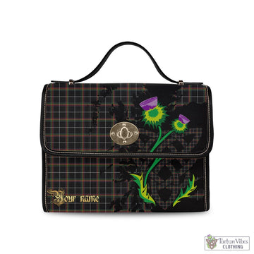 Stott Tartan Waterproof Canvas Bag with Scotland Map and Thistle Celtic Accents