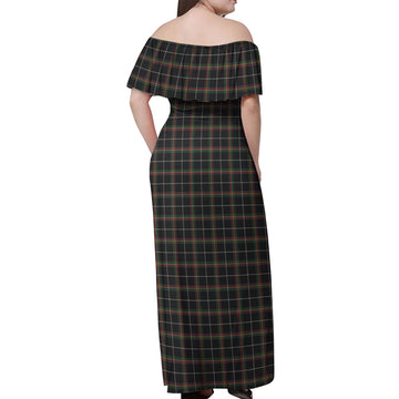 Stott Tartan Off Shoulder Long Dress - Tartan Vibes Clothing