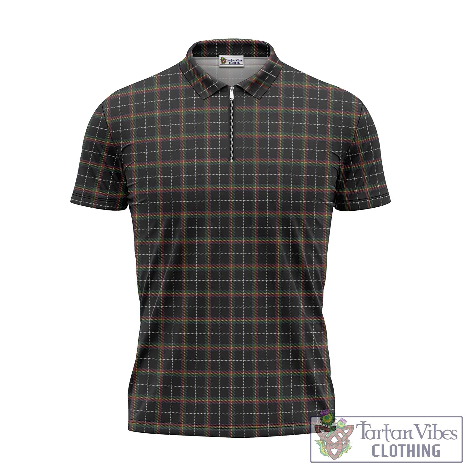 Stott Tartan Zipper Polo Shirt - Tartan Vibes Clothing