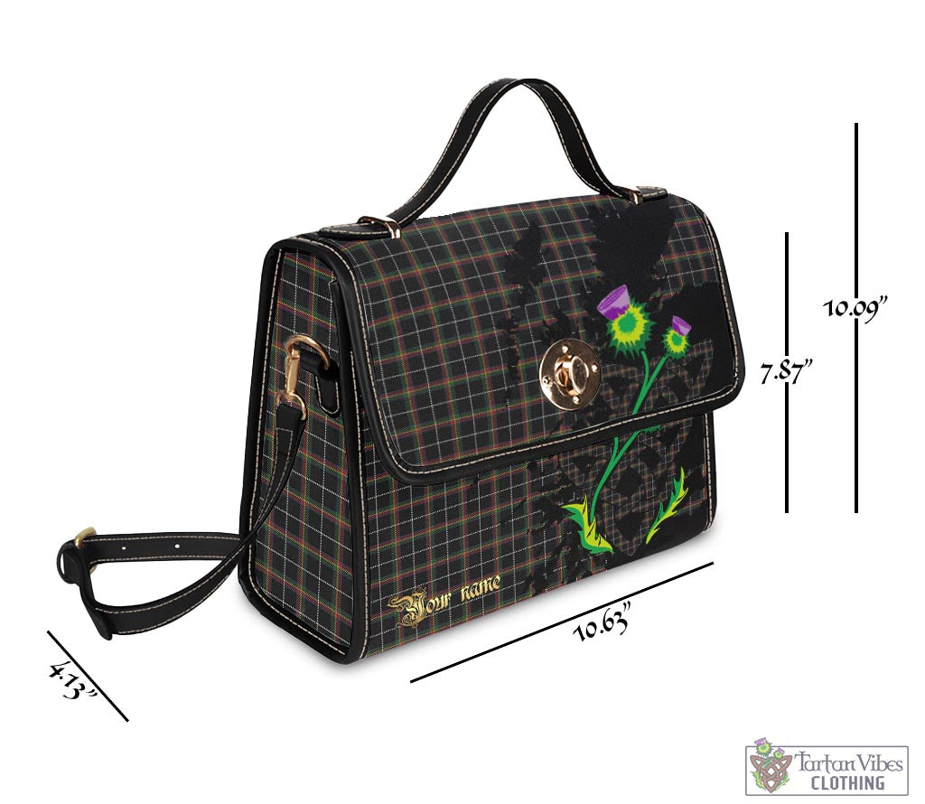Tartan Vibes Clothing Stott Tartan Waterproof Canvas Bag with Scotland Map and Thistle Celtic Accents