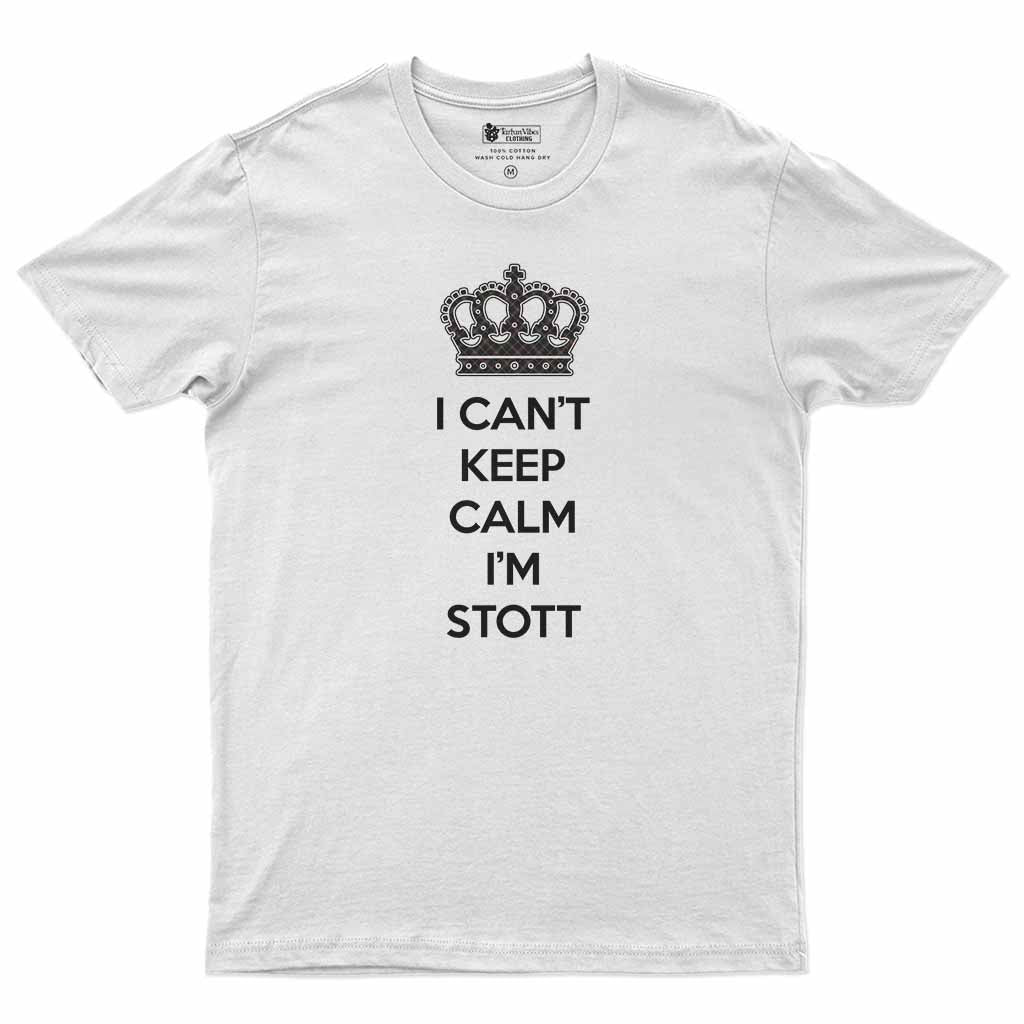 Stott Can't Keep Calm Men's T-Shirt White - Tartan Vibes Clothing
