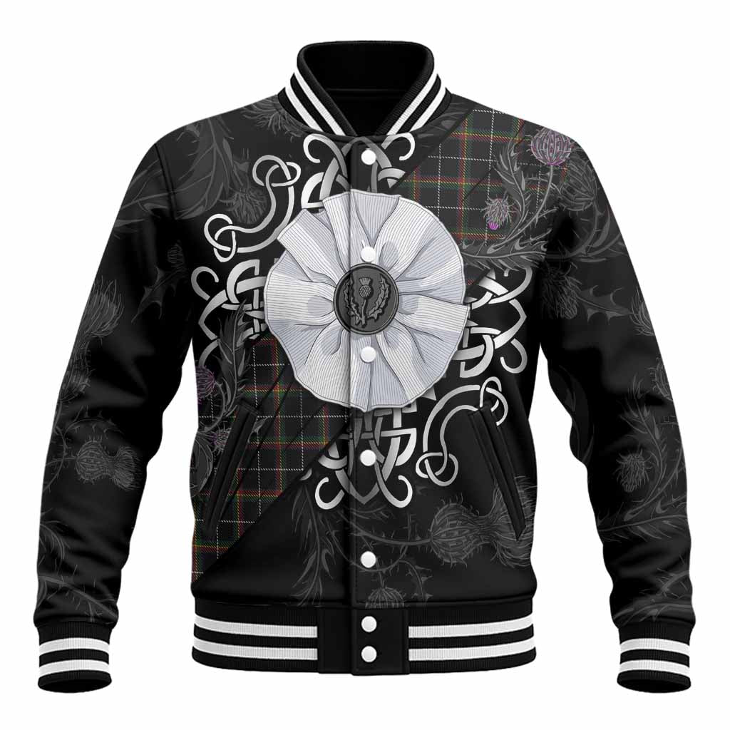 Stott Tartan Baseball Jacket Jacobite White Rose Unisex - Tartan Vibes Clothing