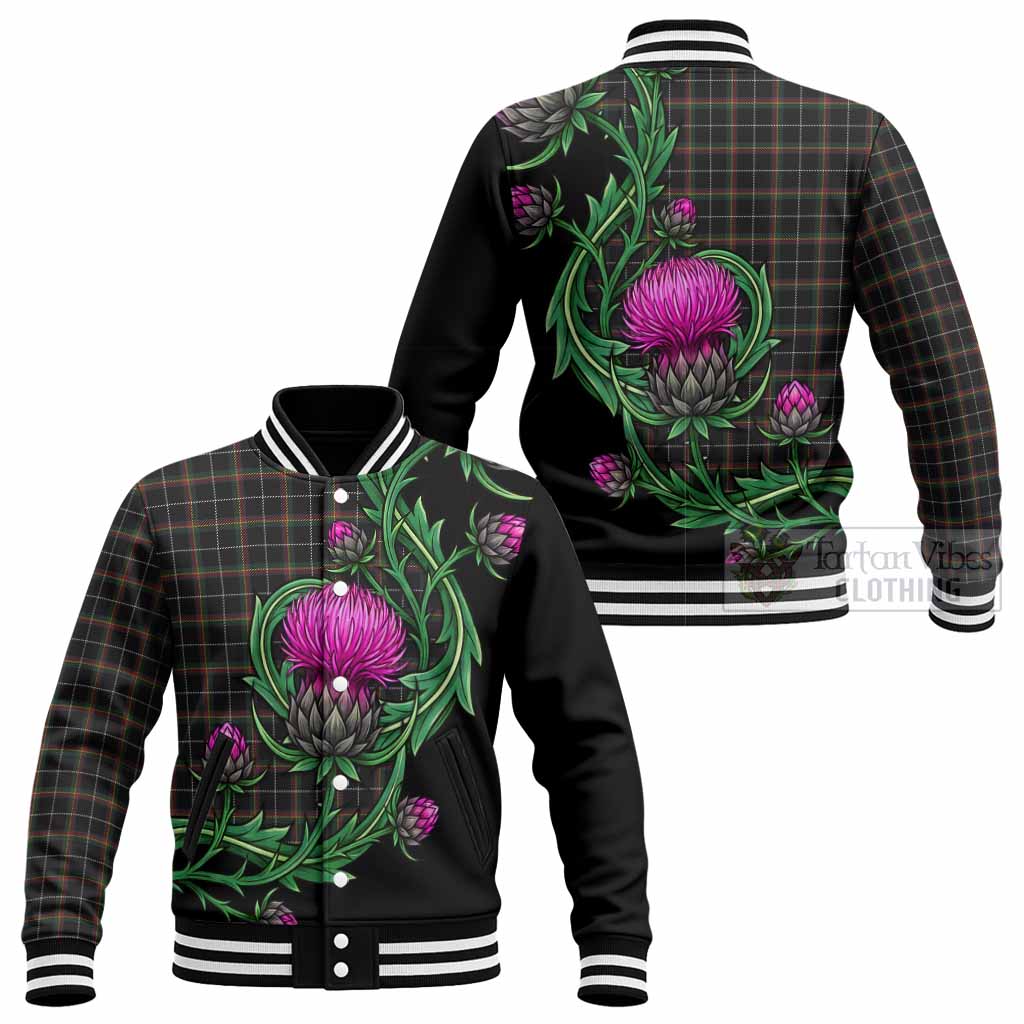 Stott Tartan Baseball Jacket Resilient Scottish Thistle - Tartan Vibes Clothing