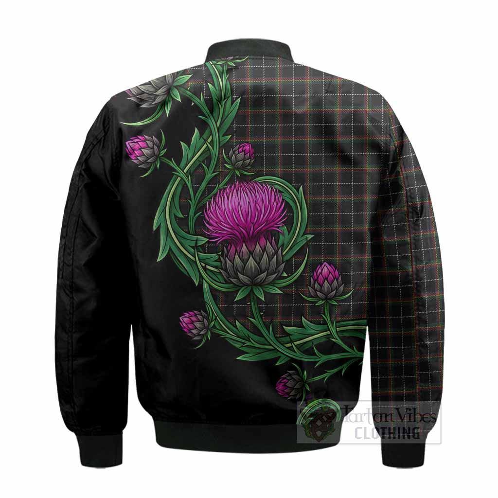 Stott Tartan Bomber Jacket Resilient Scottish Thistle - Tartan Vibes Clothing