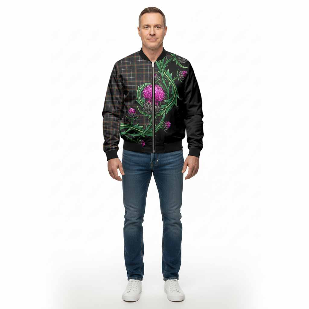 Stott Tartan Bomber Jacket Resilient Scottish Thistle - Tartan Vibes Clothing