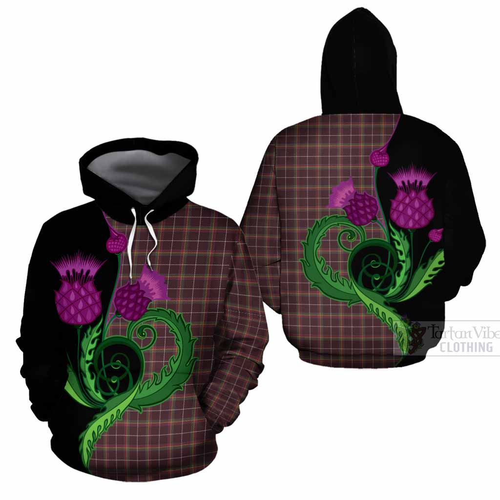 Stott Tartan Cotton Hoodie Traditional Scottish Thistle