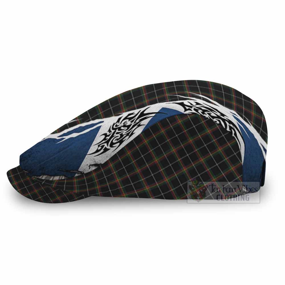 Stott Tartan Flat Cap, Jeff Cap Scotland Flag Ripped Tribal Design
