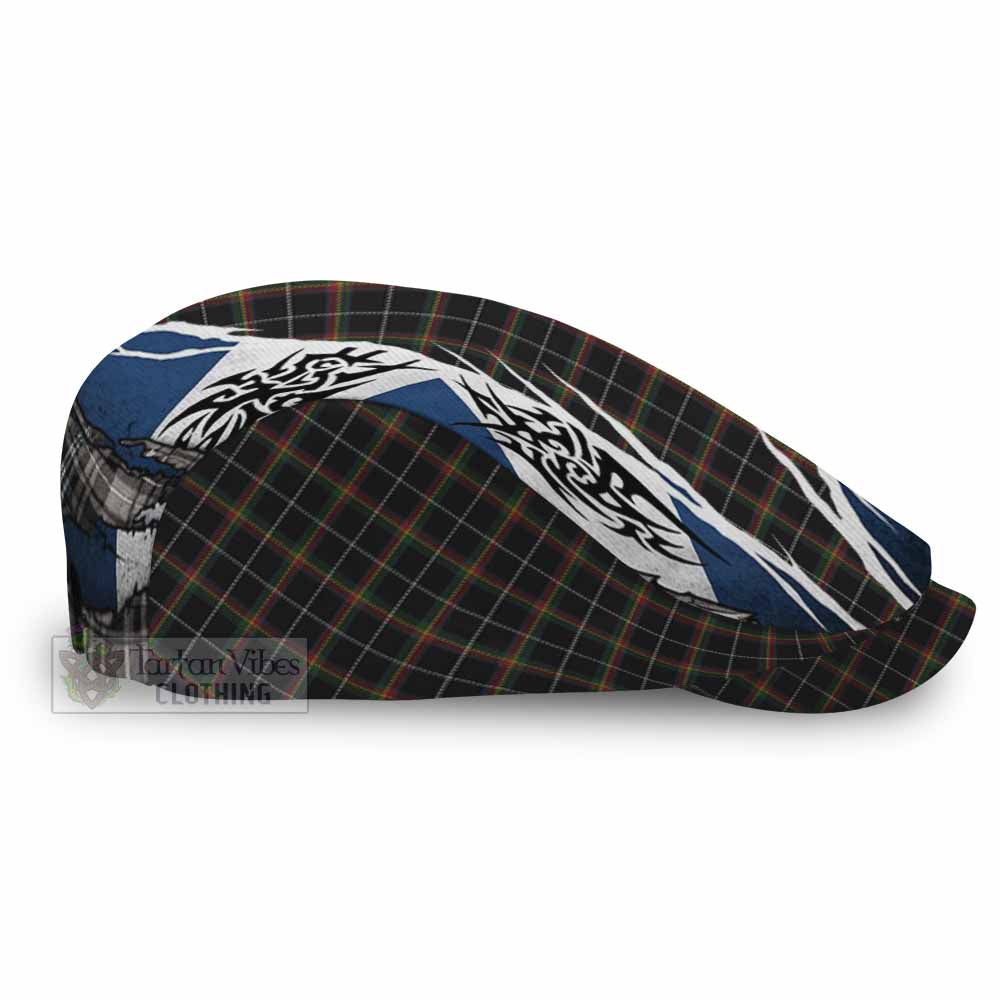 Stott Tartan Flat Cap, Jeff Cap Scotland Flag Ripped Tribal Design