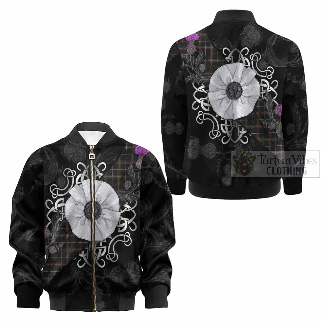 Stott Tartan Kid Bomber Jacket Jacobite White Rose - Tartan Vibes Clothing