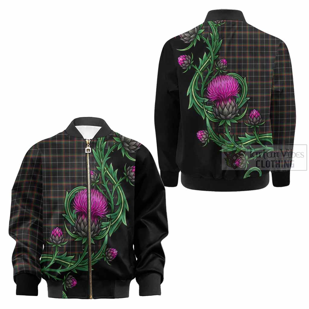 Stott Tartan Kid Bomber Jacket Resilient Scottish Thistle - Tartan Vibes Clothing