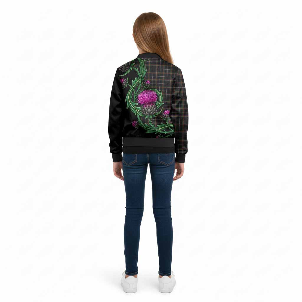 Stott Tartan Kid Bomber Jacket Resilient Scottish Thistle - Tartan Vibes Clothing