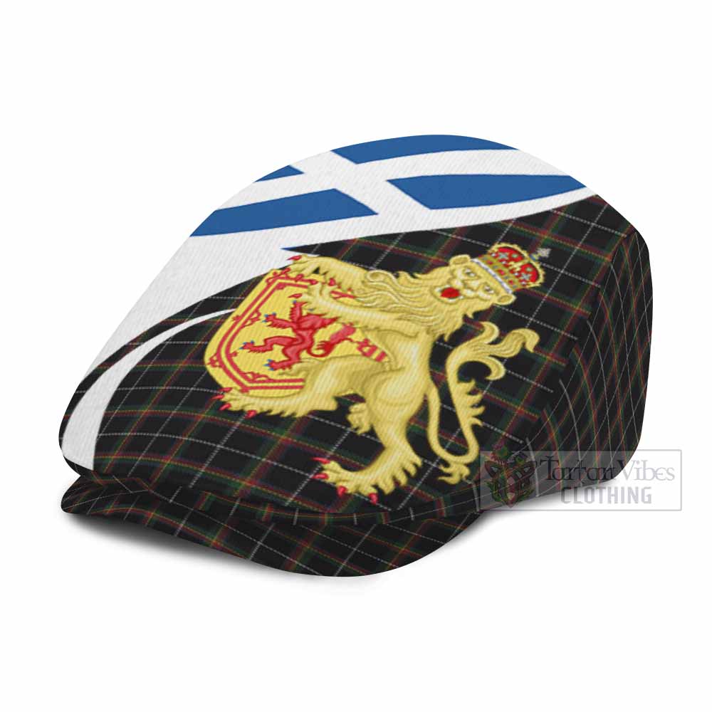 Stott Tartan Lion Rampant Flat Cap, Jeff Cap Classic Scottish Style