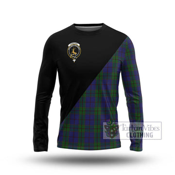Strachan Tartan Long Sleeve T-Shirt with Family Crest and Military Logo Style