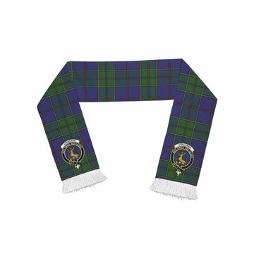 Strachan Tartan Ruffneck Scarf with Family Crest