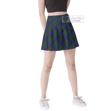 Strachan Tartan Women's Plated Mini Skirt Cross Style