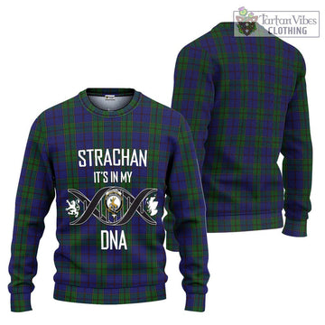 Strachan Tartan Knitted Sweater with Family Crest DNA In Me Style Unisex - Tartanvibesclothing Shop