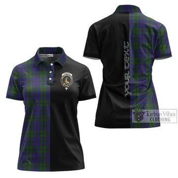 Strachan Tartan Women's Polo Shirt with Family Crest and Half Of Me Style Women - Tartanvibesclothing Shop