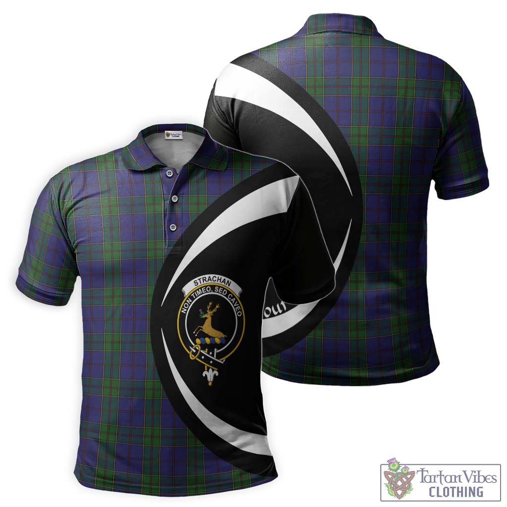 Strachan Tartan Men's Polo Shirt with Family Crest Circle Style Kid - Tartan Vibes Clothing