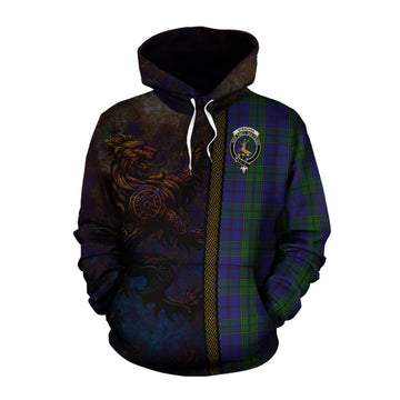 Strachan Tartan Family Crest Cotton Hoodie Alba Gu Brath Be Brave Lion Ancient Style