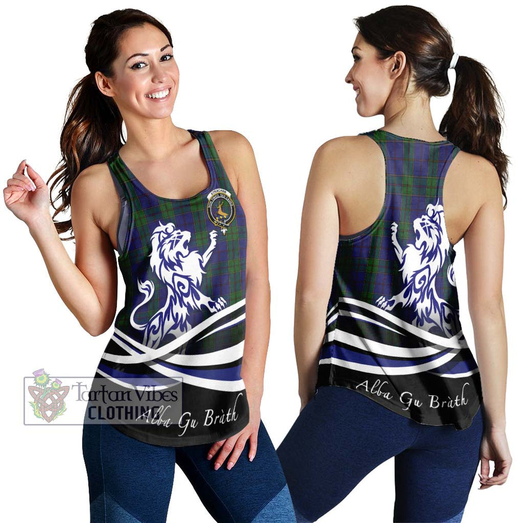 Strachan Tartan Women's Racerback Tanks with Alba Gu Brath Regal Lion Emblem 4XL - Tartanvibesclothing Shop