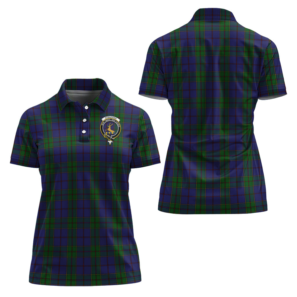 Strachan Tartan Polo Shirt with Family Crest For Women Women - Tartan Vibes Clothing