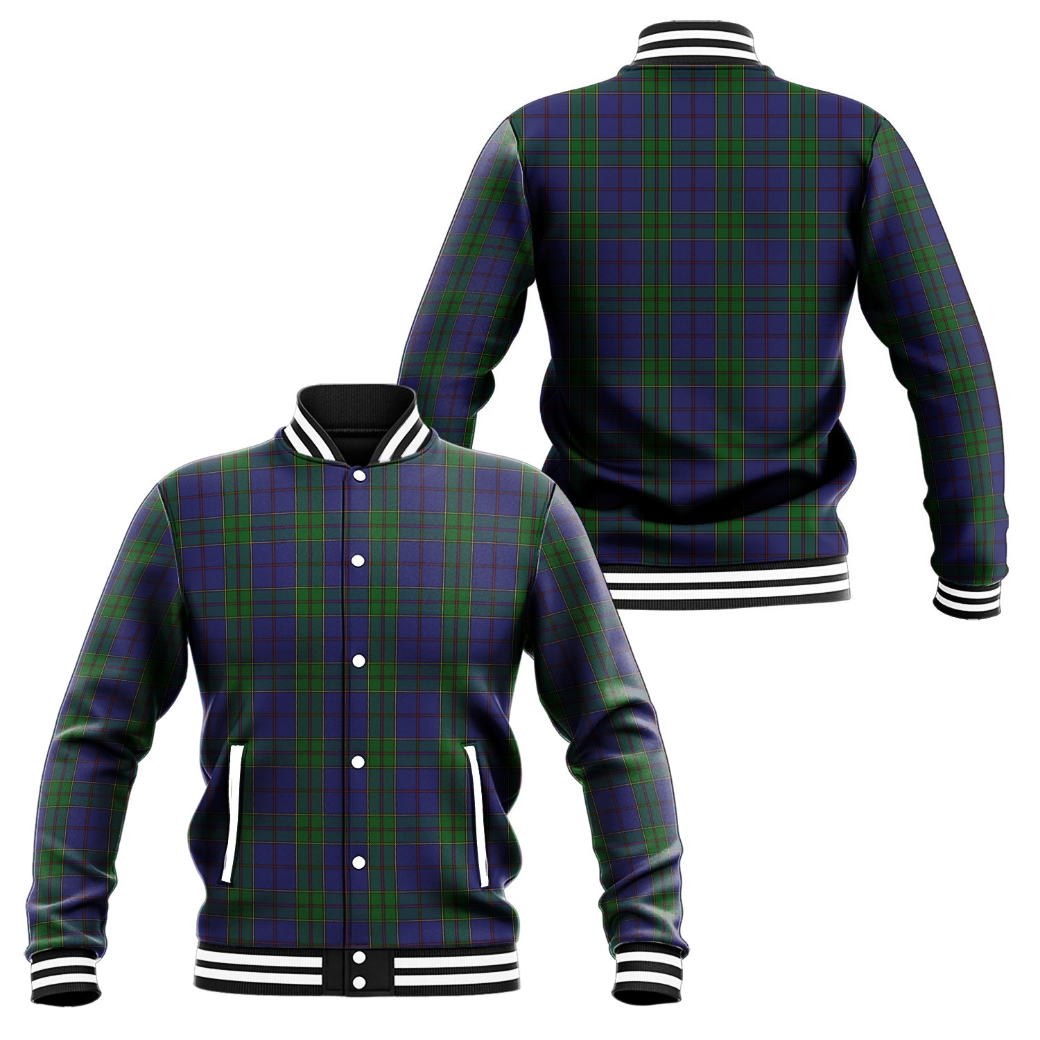 Strachan Tartan Baseball Jacket Unisex - Tartan Vibes Clothing
