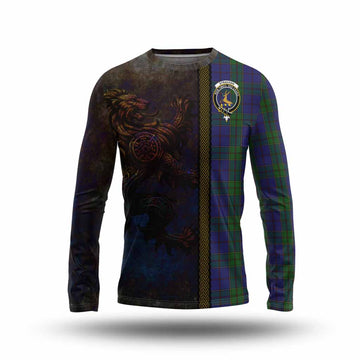 Strachan Tartan Family Crest Long Sleeve T-Shirt Alba Gu Brath Be Brave Lion Ancient Style