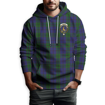 Strachan Tartan Hoodie with Family Crest
